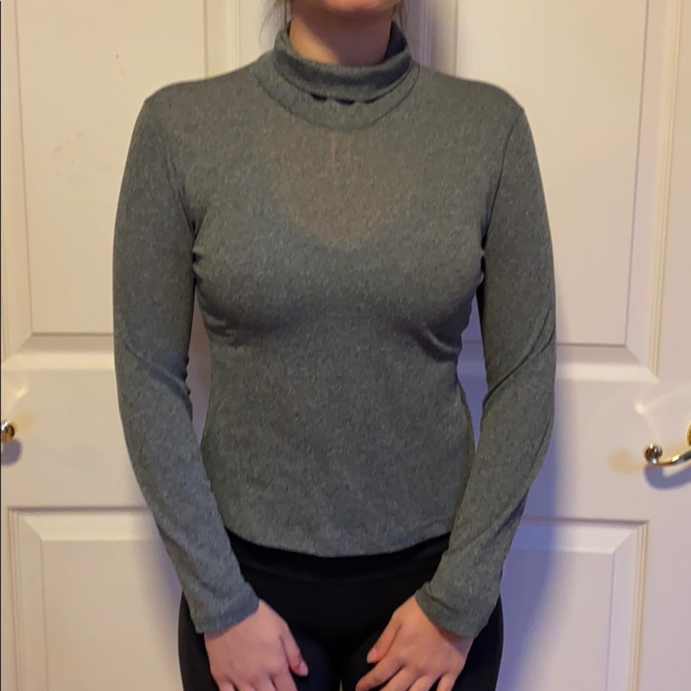 Sooki grey turtleneck top